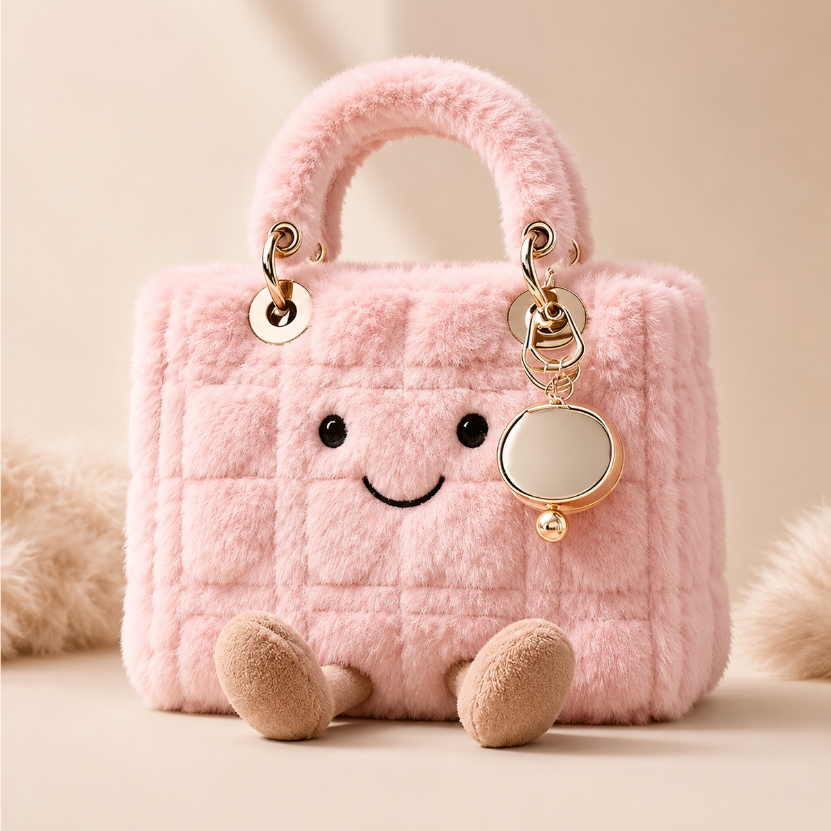 Cute plush handbag